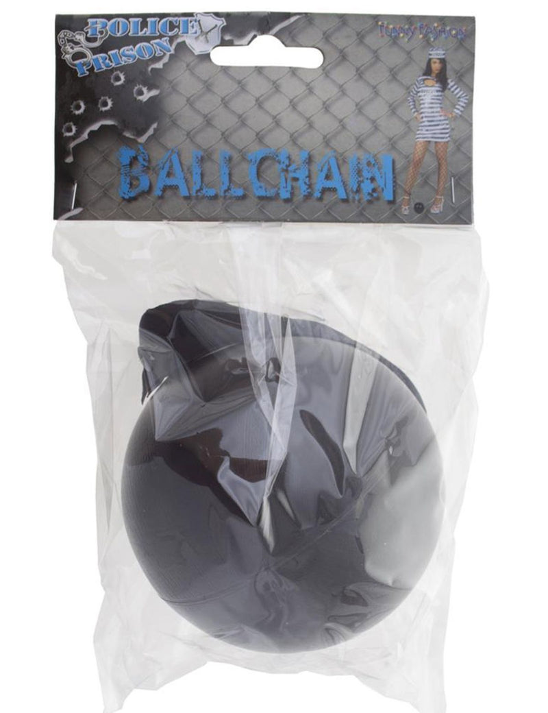Sträflingskugel zum Kostüm | Kunststoff Fußkette Party JGA