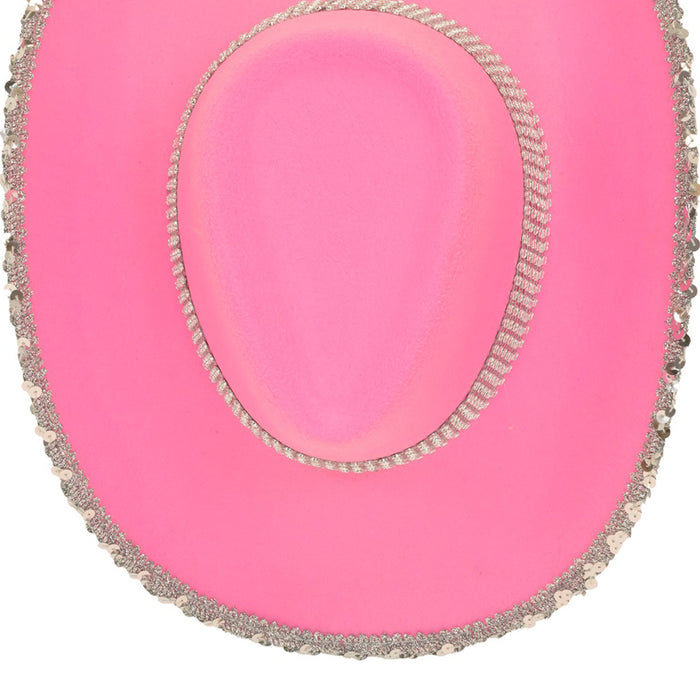 Strass Cowboyhut für Erwachsene | Pink