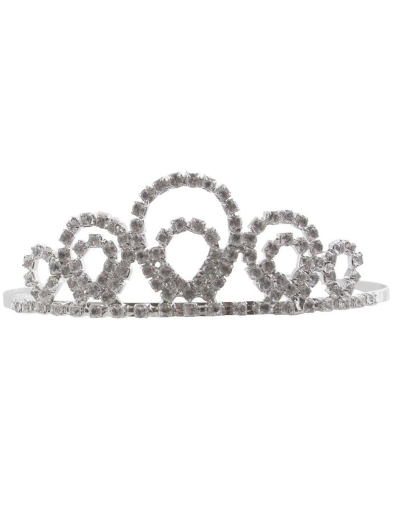 Silberne Strass Krone für Kinder | Tiara zum Prinzessin Kostüm