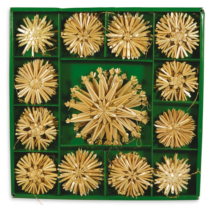 Weihnachtsbaumschmuck Strohsterne - Christbaum Anhänger Sortiert | Auswahl