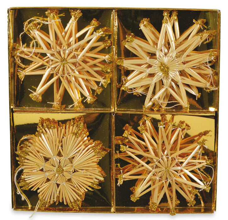 Weihnachtsbaumschmuck Strohsterne - Christbaum Anhänger Sortiert | Auswahl