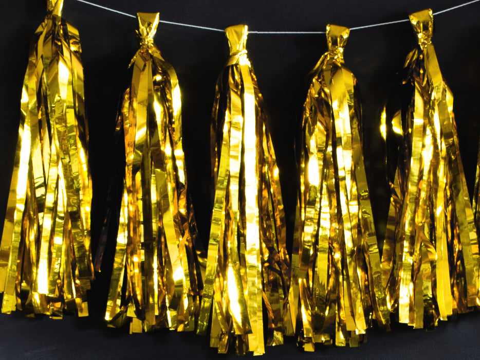 Girlande Quasten Gold | 12Stk./200cm