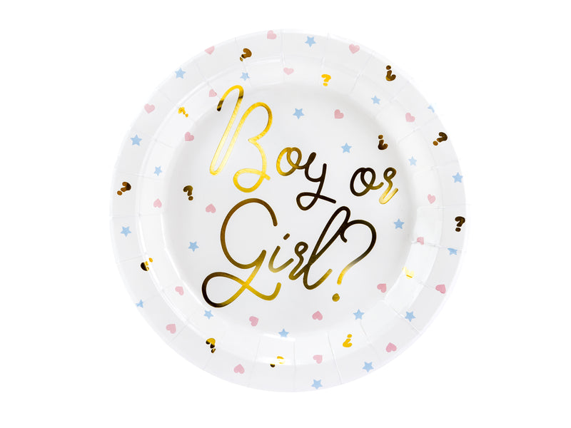 Pappteller "Boy or Girl" | Ø23cm/6Stk.