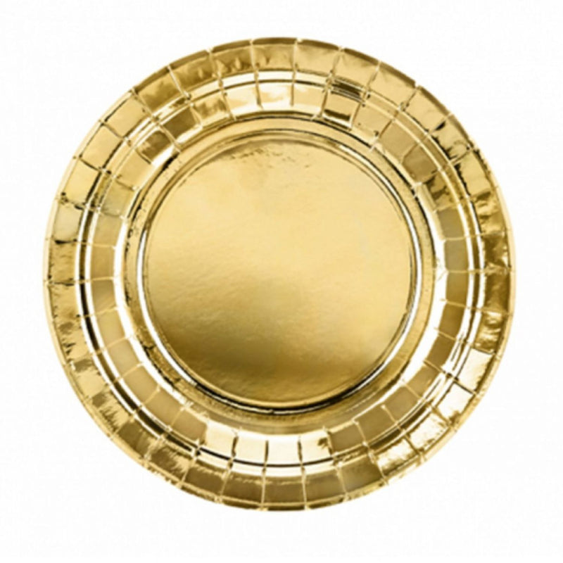 Pappteller 18cm/6 Stk. | Gold