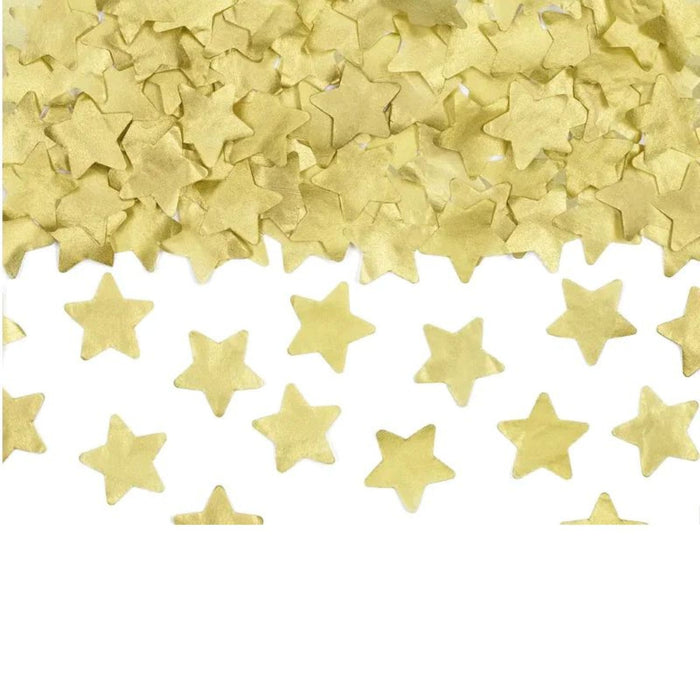 Konfettishooter 20 cm | Sterne Gold