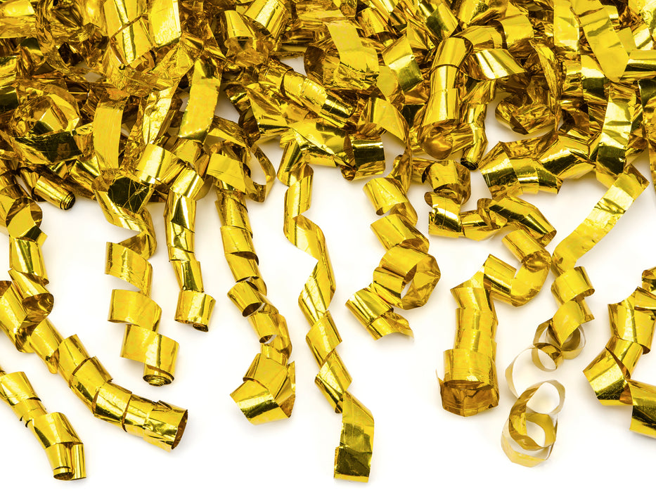 Konfettishooter Locken Gold 60cm