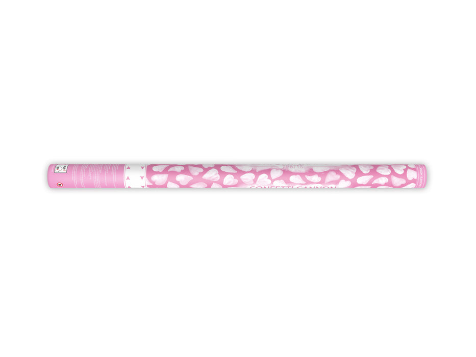 Konfettishooter Herzen 80cm Weiß