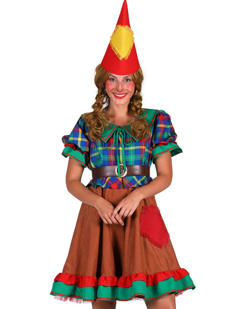 Zwergen Kostüm "Kobold" für Damen | Lustige Wichtel Verkleidung