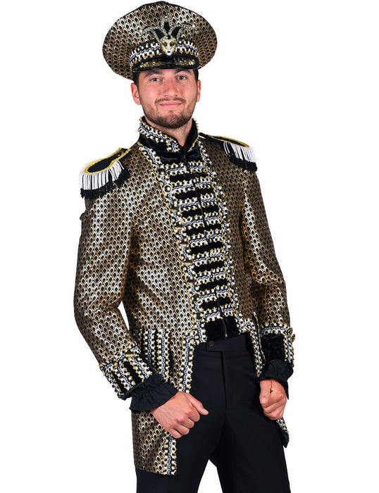 Karnevals Garde Jacke "Golden Years" für Herren - | Schwarz Gold