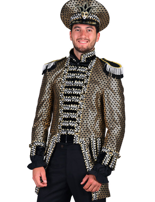 Karnevals Garde Jacke "Golden Years" für Herren - | Schwarz Gold