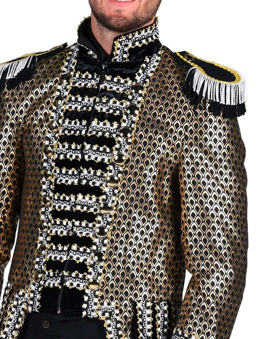 Karnevals Garde Jacke "Golden Years" für Herren - | Schwarz Gold