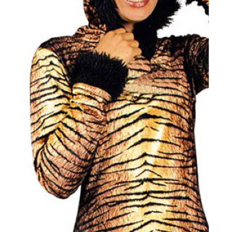 Tiger Tierkostüm für Damen | Kleid mit Stulpen