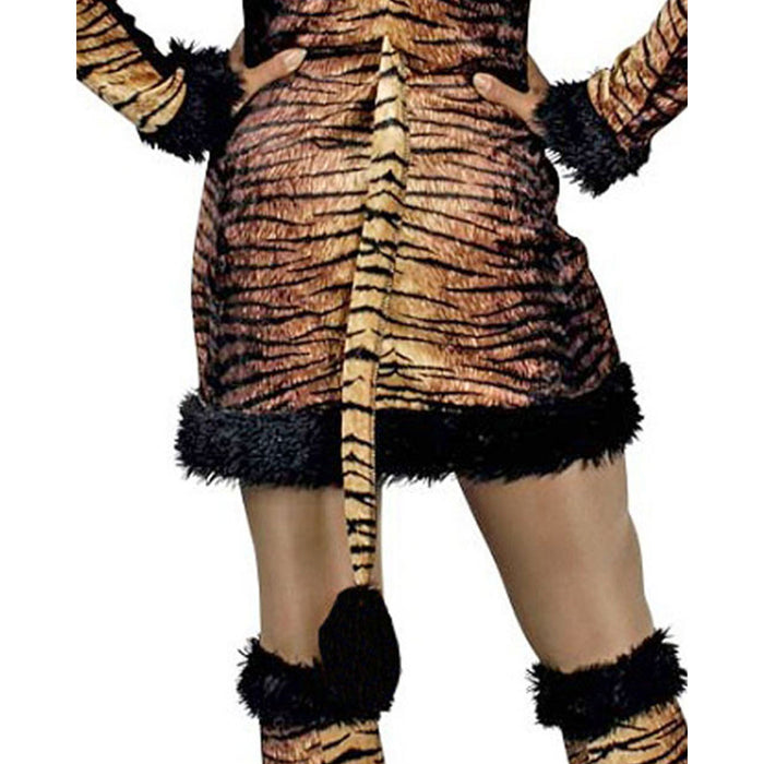 Tiger Tierkostüm für Damen | Kleid mit Stulpen