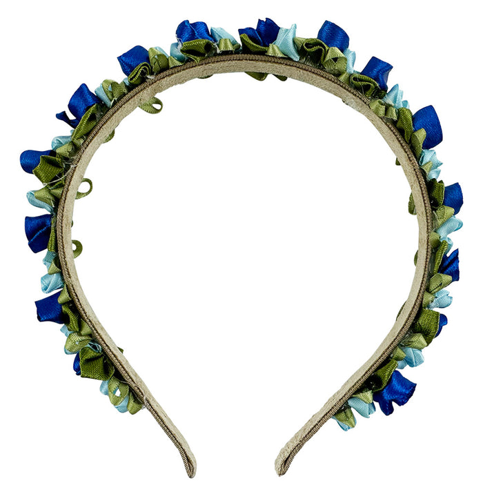 Blumen Haarreif "Rosalie" mit Rosenblüten | Blau