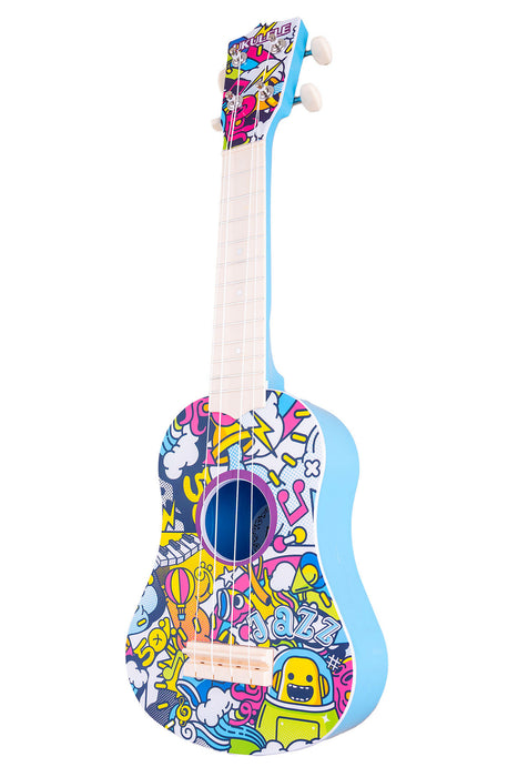 Ukulele "Graffiti" 17,5x7x53cm | Mehrfarbig