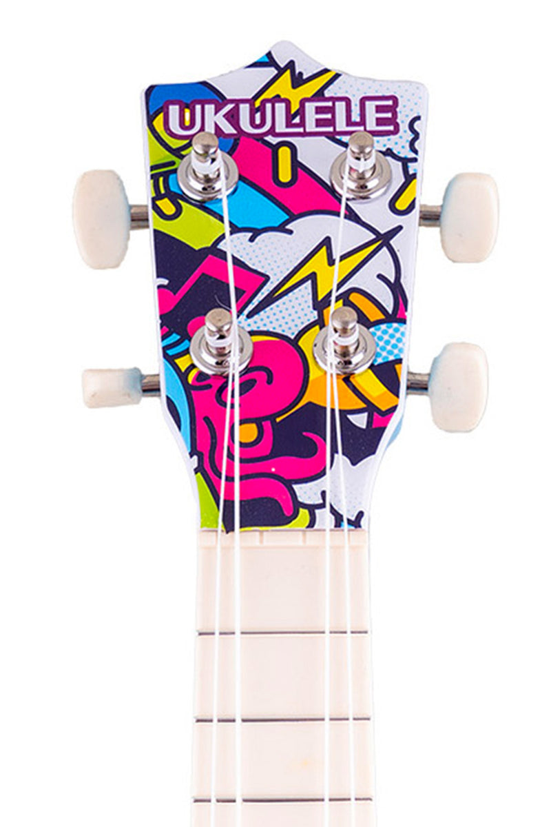 Ukulele "Graffiti" 17,5x7x53cm | Mehrfarbig