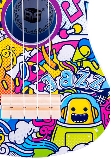 Ukulele "Graffiti" 17,5x7x53cm | Mehrfarbig