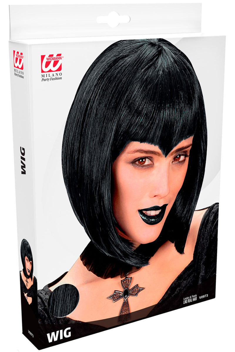 Damen Perücke "Gothic Vamp" in Box | Schwarz