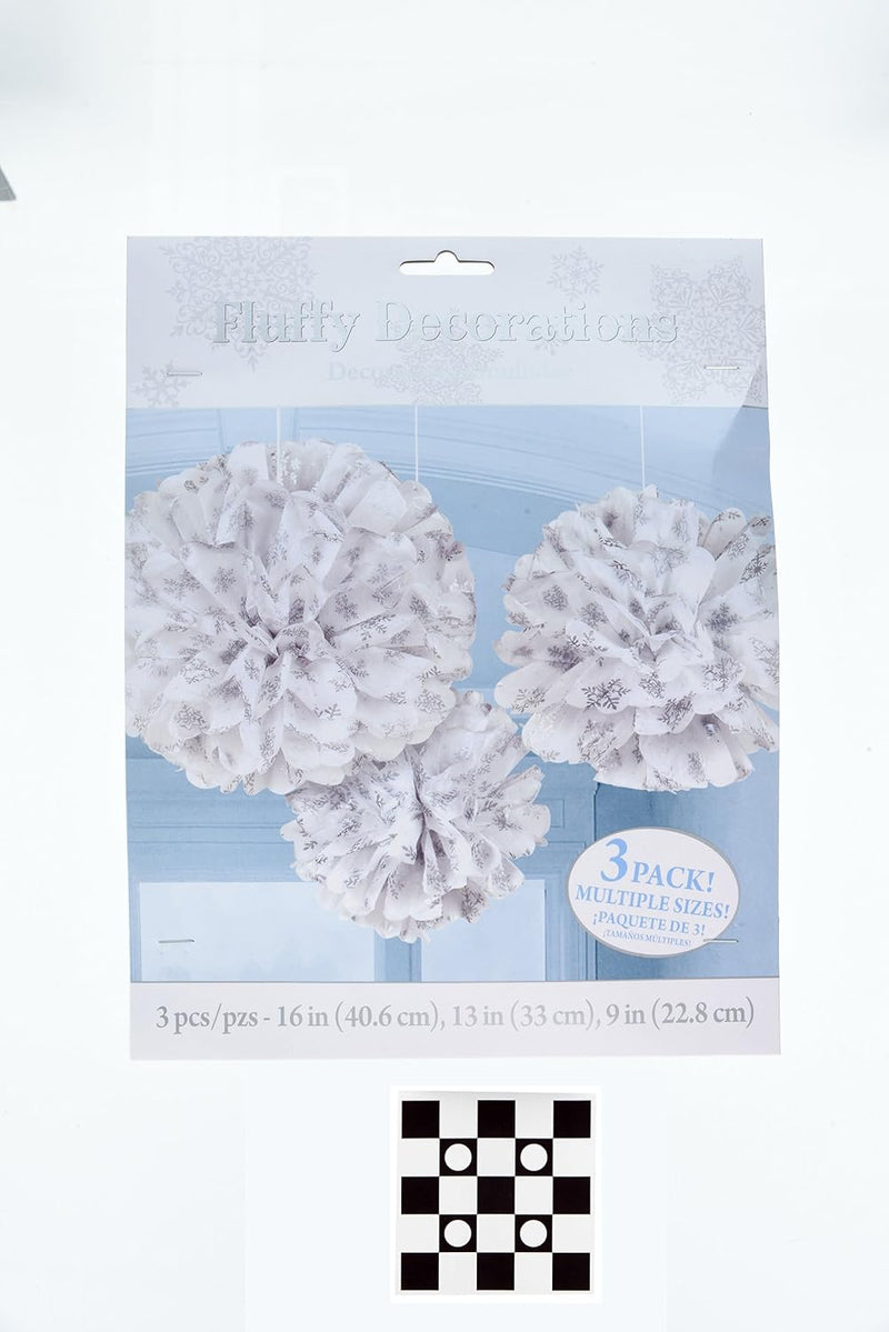 Wabenball Fluffy Schneeflocken 3Stk.