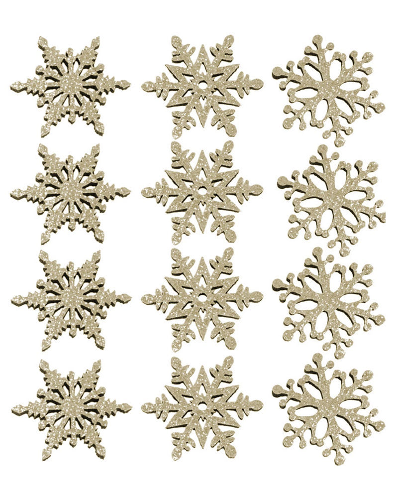 Weihnachtsdeko "Glitzer Streudeko" 6tlg./4cm | Gold