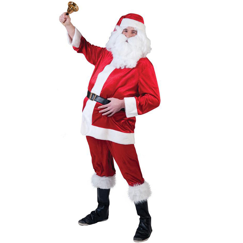 Weihnachtsmann Nikolaus Kostüm aus Samt | Rot