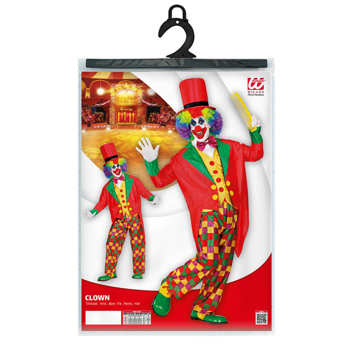 Clown Kostüm für Herren mit Frack - Bunt 35092 | Zirkus Party Kostüm