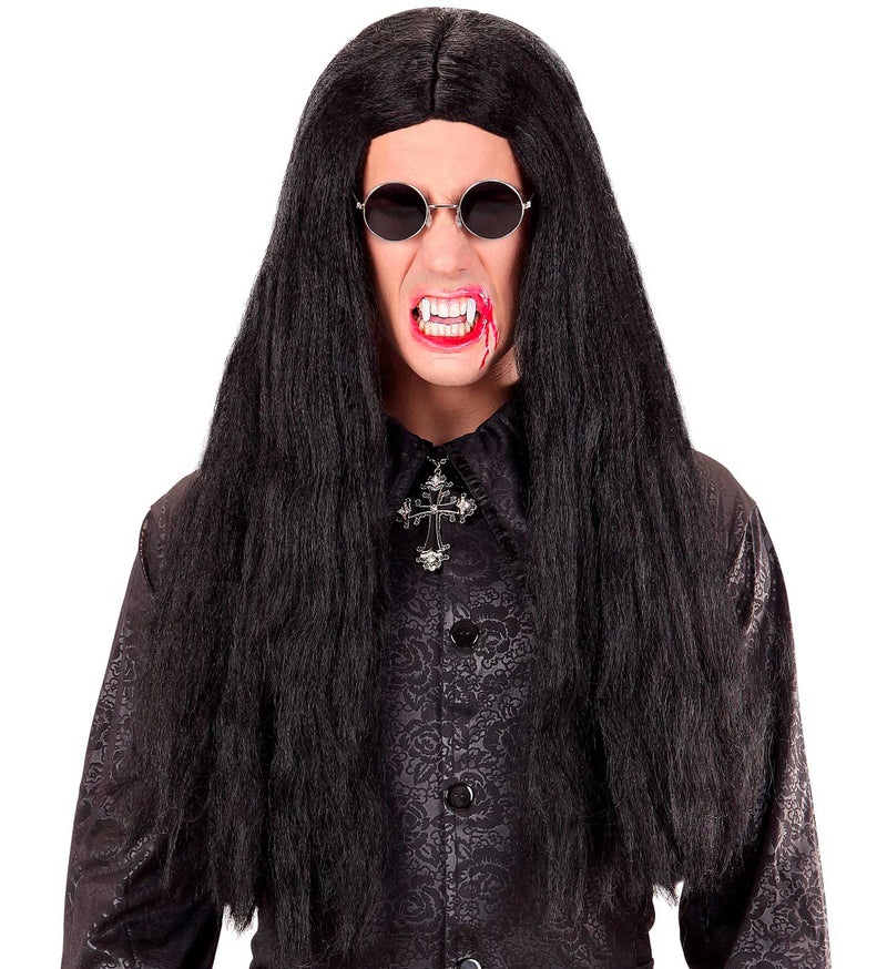 Vampir Langhaar Perücke "Eastbourne" für Herren | Schwarz
