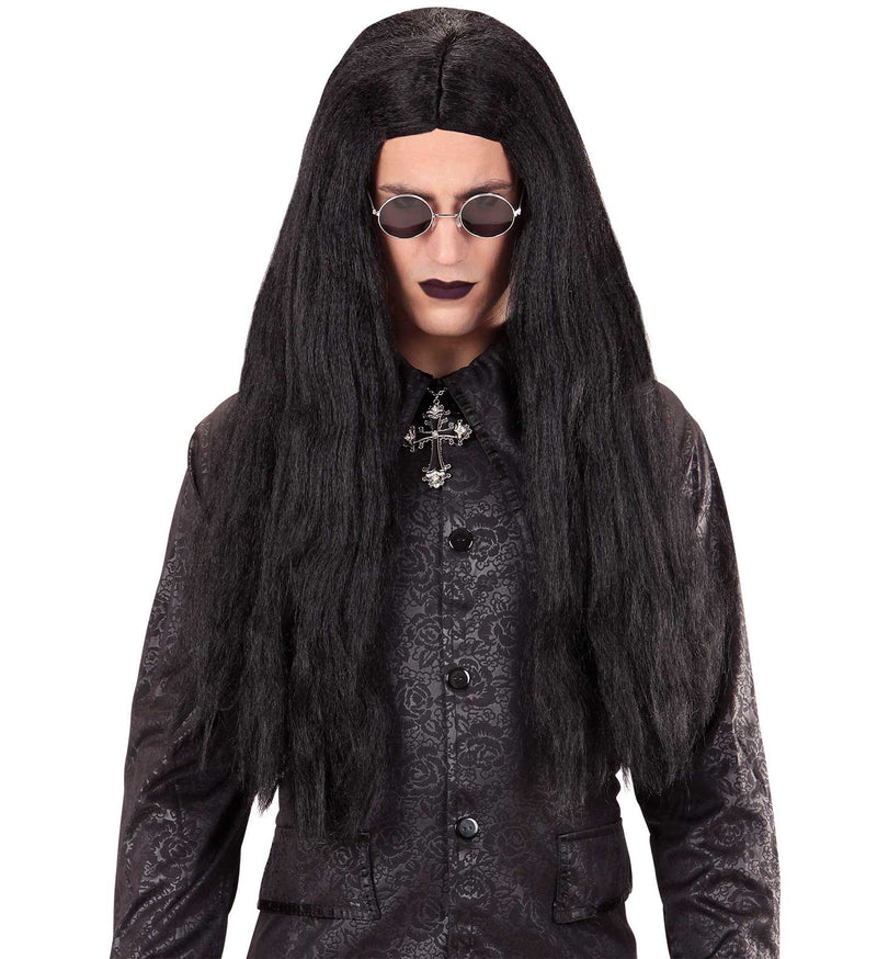 Vampir Langhaar Perücke "Eastbourne" für Herren | Schwarz