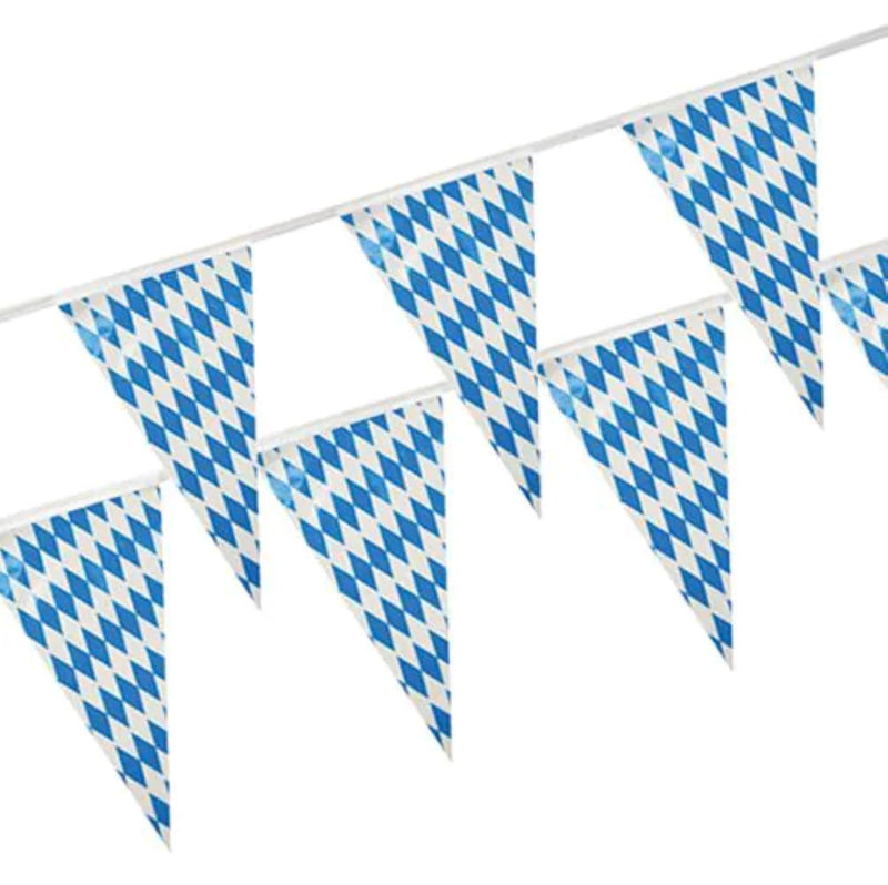 Wimpelkette, Folie "Bayrisch Blau"  10 m | Wetterfest