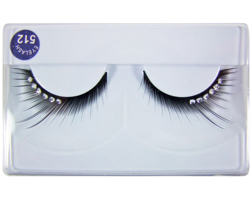 Künstliche Wimpern Monique mit Schmucksteinen außen