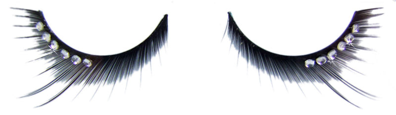 Künstliche Wimpern Monique mit Schmucksteinen außen