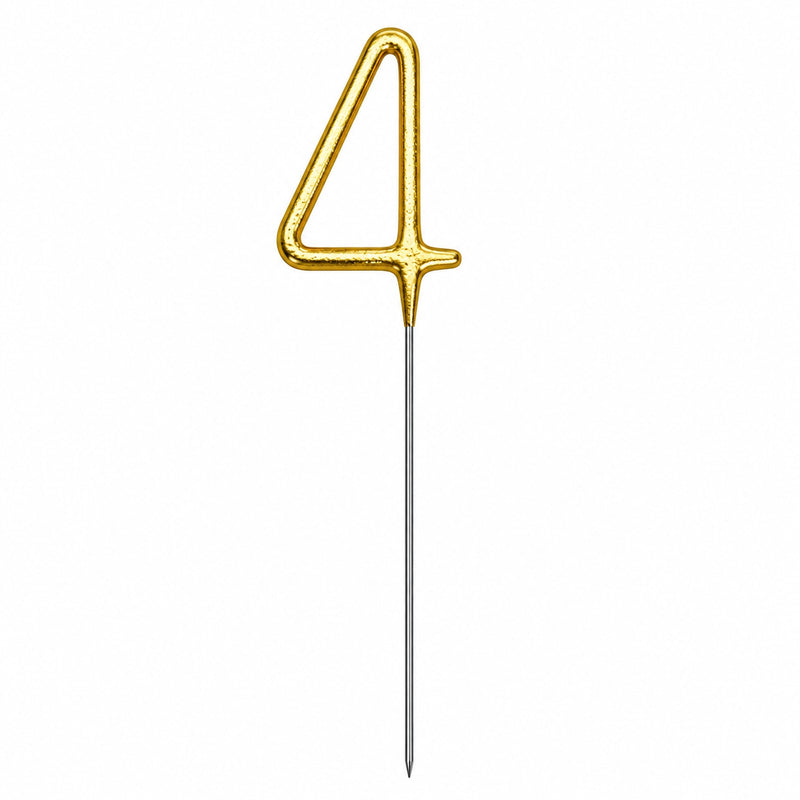 Zahlen Wunderkerze 15 cm | Gold