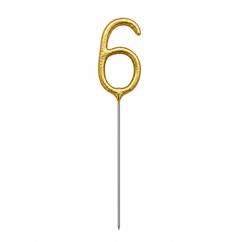 Zahlen Wunderkerze 15 cm | Gold