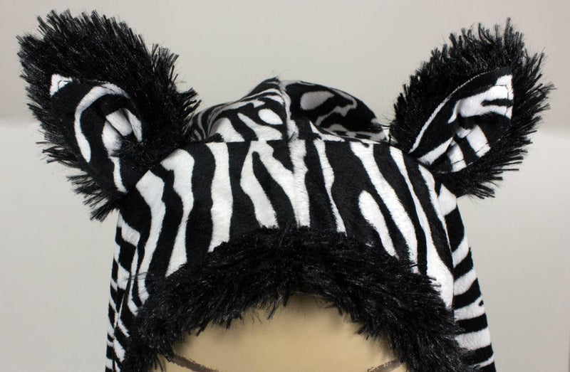 Zebra Tierkostüm für Damen | Kleid mit Stulpen