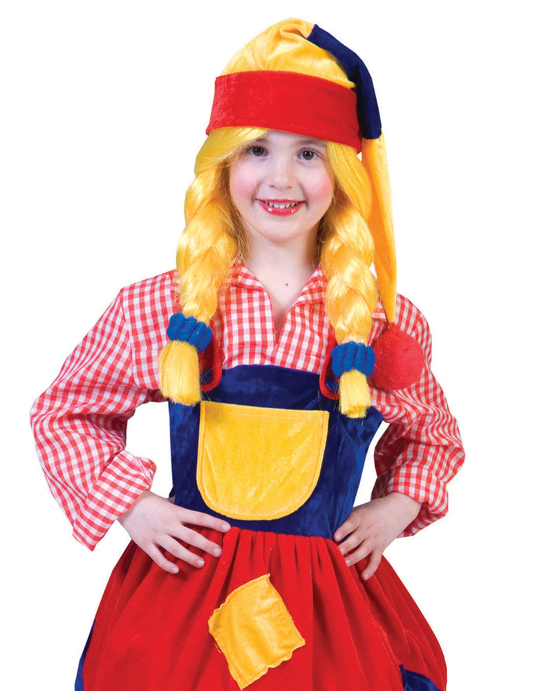 Kinder Zwergen Kostüm "Pitcha" für Mädchen | Buntes Ballonkleid mit Zwergenmütze