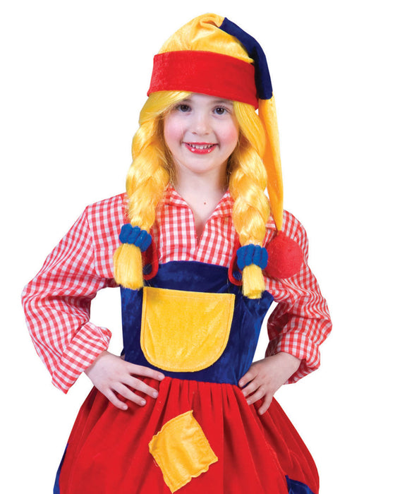 Kinder Zwergen Kostüm "Pitcha" für Mädchen | Buntes Ballonkleid mit Zwergenmütze