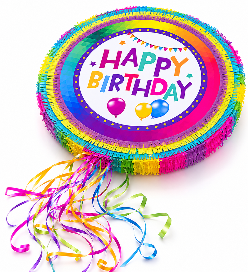 Pinata "Happy Birthday" | Bunt - 50 cm