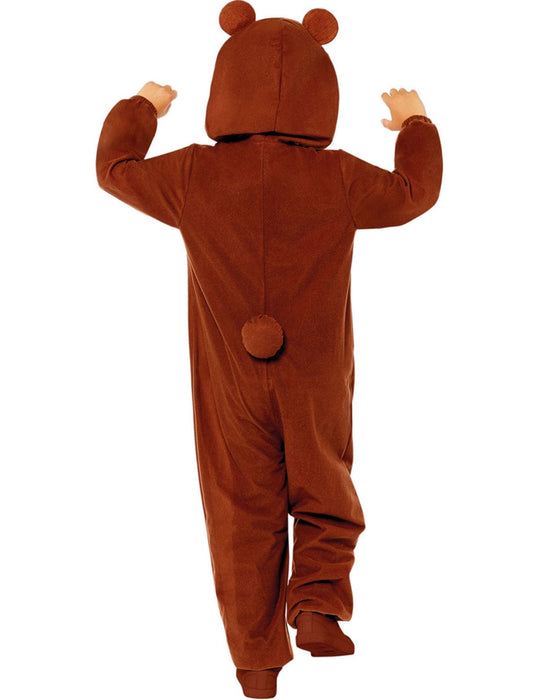 Brauner Bär Kostüm für Kinder - Onesie | Overall Tierkostüm Zoo Safari