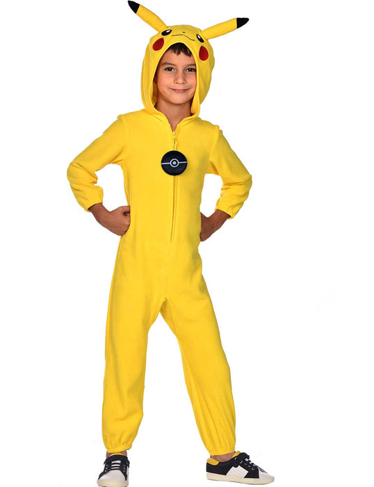 Pokemon Kinderkostüm "Pikachu" - Gelber Anzug | Tierkostüm Filmkostüm