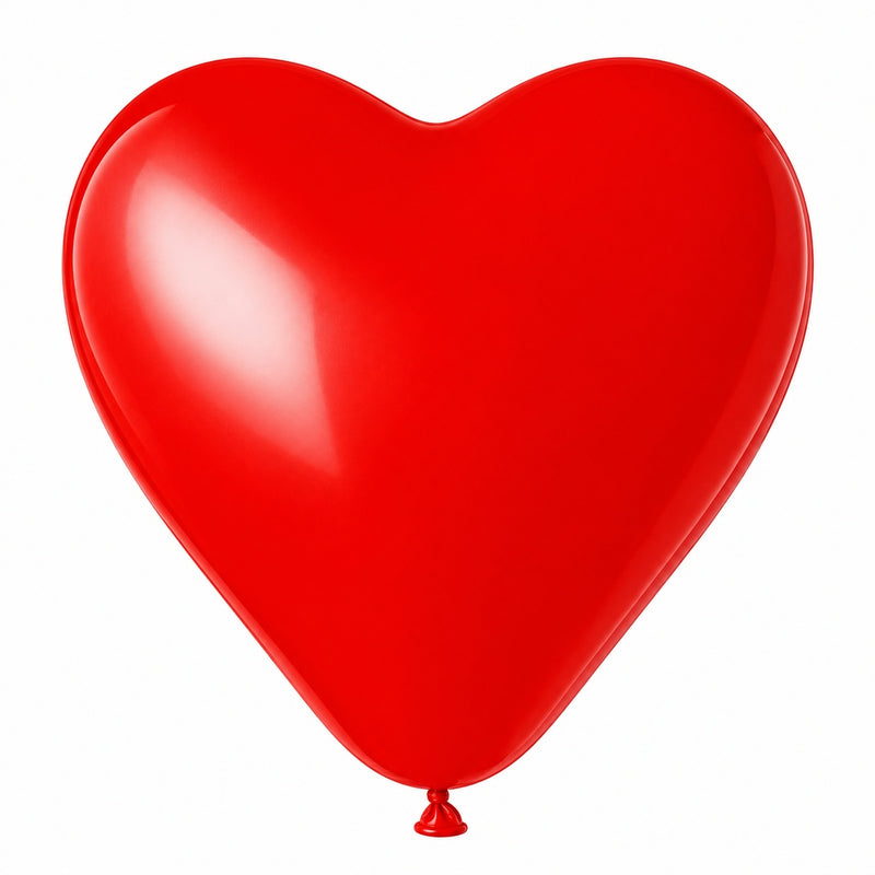 Latexballon Herz 30 cm Rot #045 | 6 Stück