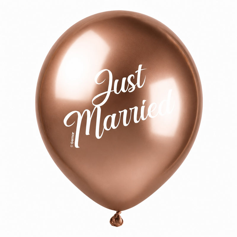 Latexballon 48 cm Mr&Mrs + Just Married Roségold Silber | 3 Stück