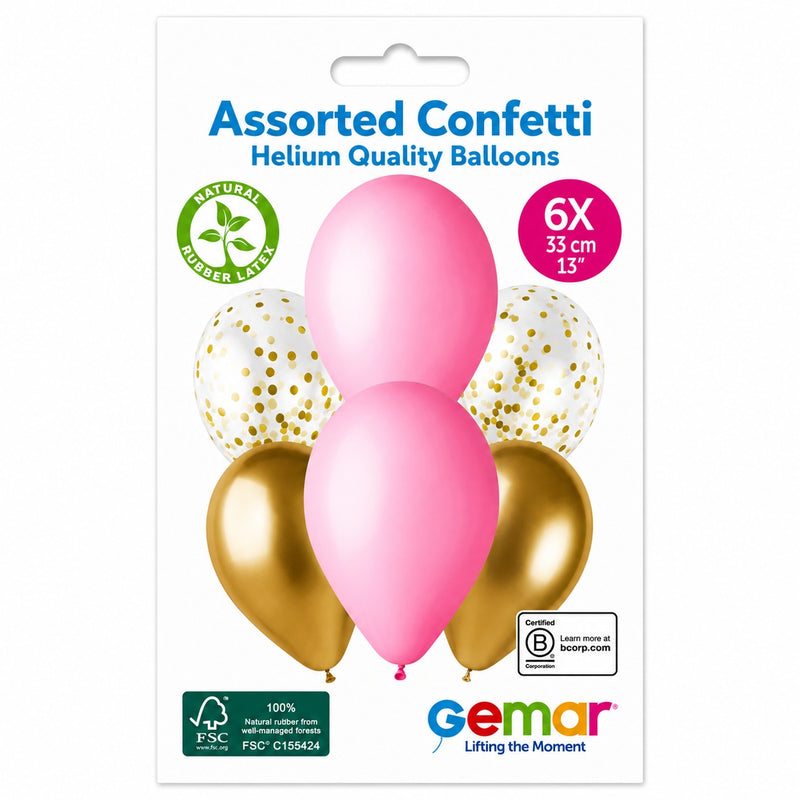 Latexballon 33 cm Rosa Gold | 6 Stück