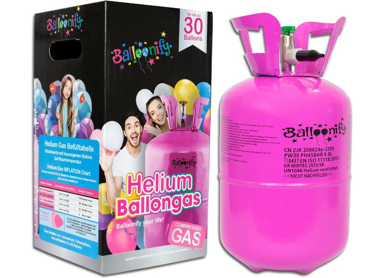 Ballongas Flasche mit Helium | für 30 Ballons