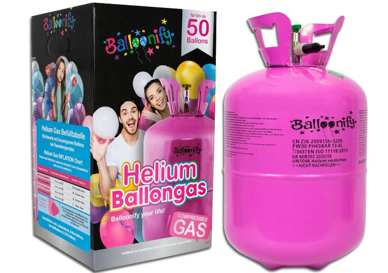 Ballongas Flasche mit Helium | für 50 Ballons