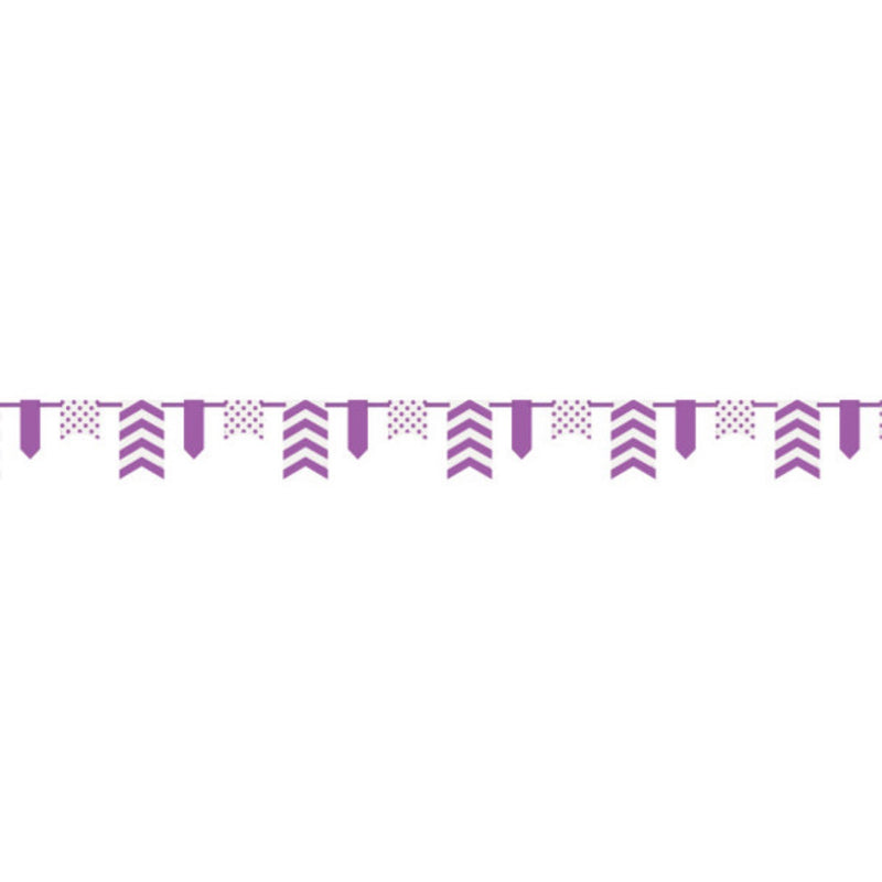 Banner DOTS & STRIPES & Chevron Lila