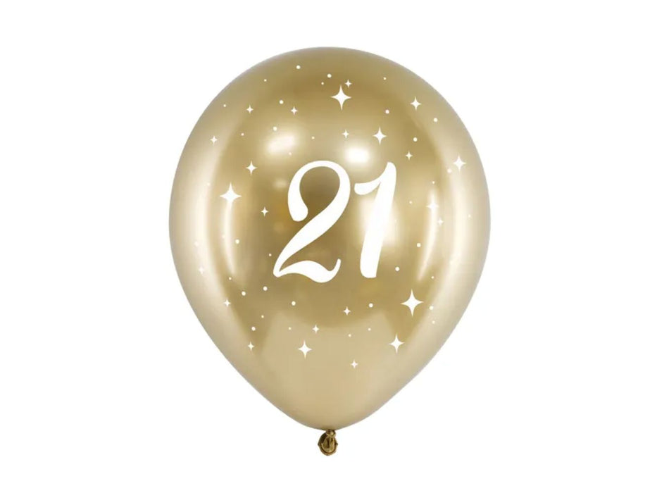 Luftballon Ø30cm "Happy Birthday" Gold | 6 Stk. #21
