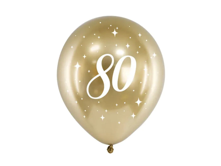 Luftballon Ø30cm "Happy Birthday" Gold | 6 Stk. #80
