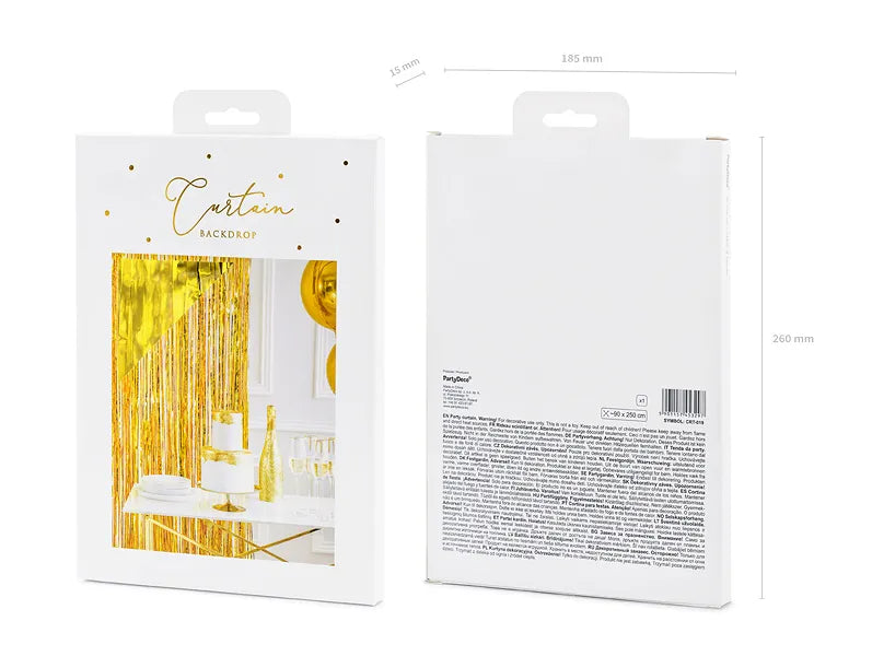 Türvorhang Lametta 90x250cm | Gold
