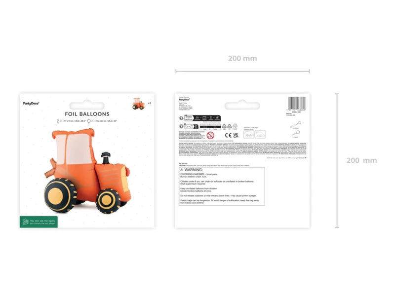 Folienballon "Traktor" | 72x63,5cm  (MIT LUFT ZU BEFÜLLEN)