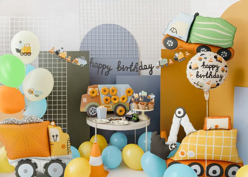 Folienballon "Bagger" | 93x68cm (MIT LUFT oder HELIUM ZU BEFÜLLEN)